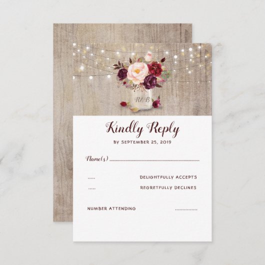 Fleurs bourguignonnes RSVP rustique (Devant / Derrière)