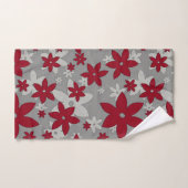 Fleurs bourguignonnes sur gris clair et vignes (Serviette à main)