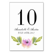 Fleurs broyées | Carte Mariage aquarelle (Dos)