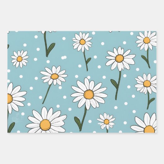 Fleurs Bulles Papier Enveloppant Abeille Ensemble (Devant 2)