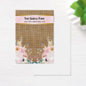 Fleurs Burlap Roses Boho Elevage Cartes d'affichag (Bureau)