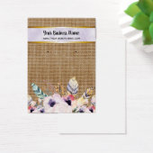 Fleurs Burlap Violet Boho Elevage Cartes d'afficha (Bureau)