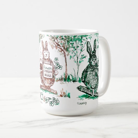 Fleurs Café Hugs mug (Devant droit)