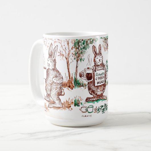 Fleurs Café Hugs mug (Devant gauche)