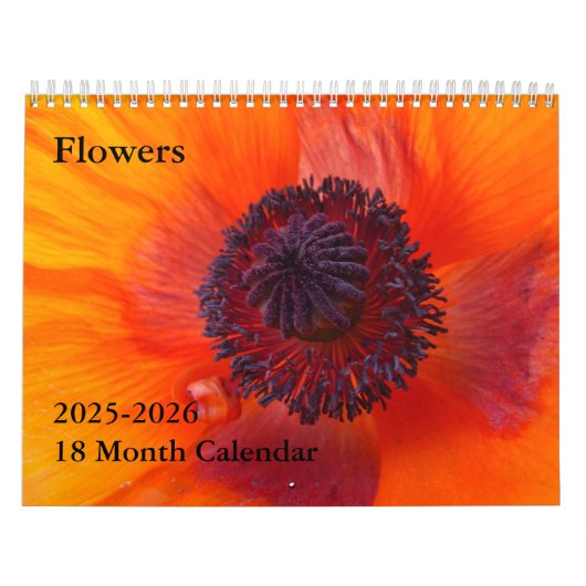 Fleurs - Calendrier de 18 mois (Protection)