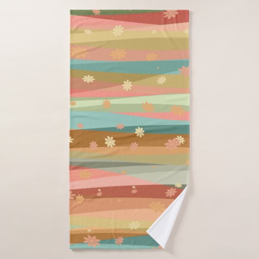 Fleurs calmes et relaxantes (Serviette de bain)