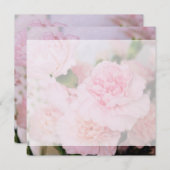 fleurs carnation rose toutes les invitations vierg (Devant / Derrière)