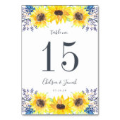 Fleurs | Carte de numéro de table personnalisée (Par défaut)