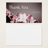 Fleurs - Carte de remerciements Mariage (Devant & derrière)