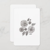 Fleurs, Carte de remerciements - Vide, Carte Plat (Devant / Derrière)