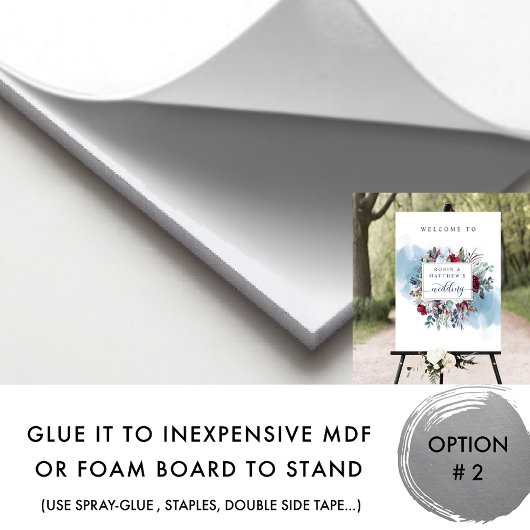 Fleurs célestes, Affiche de bienvenue Mariage flor