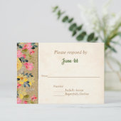 Fleurs champêtres sur faire-part de mariage en toi (Debout devant)