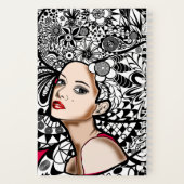 Fleurs Cheveux Dame Cahier (Verso)