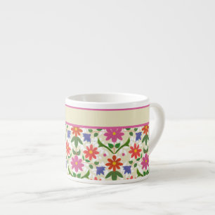 Fleurs chic, Pois sur Ecru Espresso Mug