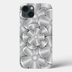Fleurs Chrome - Coque Argent-Mate coque iphone