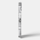 Fleurs Chrome - Coque Argent-Mate coque iphone (Verso / Droite)