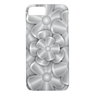 Fleurs Chrome - Coque Argent-Mate coque iphone