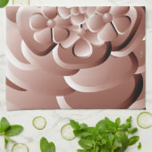 Fleurs Chrome - Cuivre Serviette de cuisine (Plié)