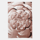 Fleurs Chrome - Cuivre Serviette de cuisine (Vertical)