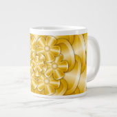 Fleurs Chrome - Géant Or Mug de café (Devant droit)
