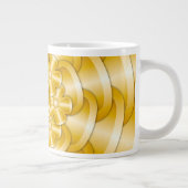 Fleurs Chrome - Géant Or Mug de café (Droite)