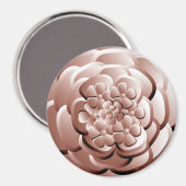 Fleurs Chrome - Magnet de cuivre (Recto/Verso)