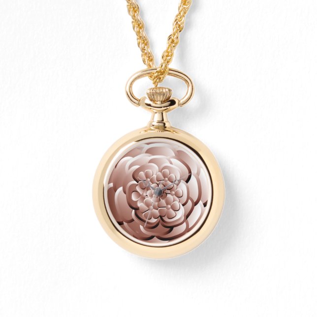 Fleurs Chrome - Montre en cuivre (Recto)