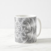Fleurs Chrome - Mug café argent (Devant droit)