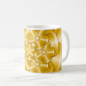 Fleurs Chrome - Mug de café or (Devant droit)