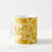 Fleurs Chrome - Mug de café or (Devant gauche)