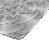 Fleurs Chrome - Planche à découper en argent (Coin)