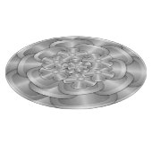 Fleurs Chrome - Planche à découper en argent (Coin)