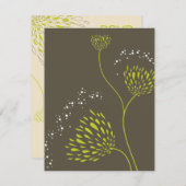 Fleurs Chrysanthemum Floral Mariage élégant RSVP (Devant / Derrière)