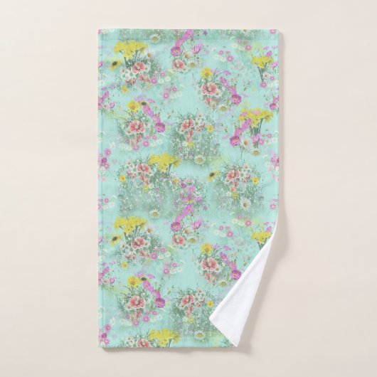 Fleurs classiques de la prairie rétro (Serviette à main)