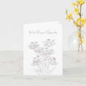 fleurs classiques Pensez à vous Carte de sympathie (Fleur jaune)