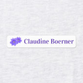 Fleurs Clematis Fer Sur Étiquette (Design 2)