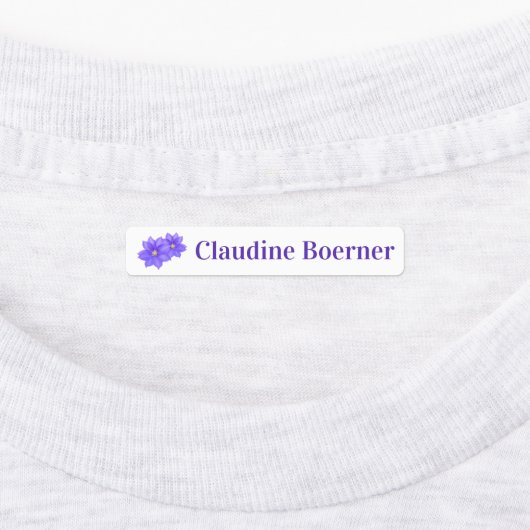 Fleurs Clematis Fer Sur Étiquette (Apposé)