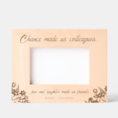 Fleurs Collègues Noms Cadre en bois gravé (Recto)