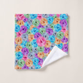 fleurs colorées (Gant de toilette)