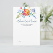 Fleurs colorées Baby shower Conseils Cartes (Debout devant)
