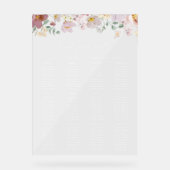 Fleurs colorées, Boho, Mariage Seating Chart (Recto)