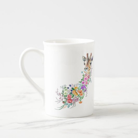Fleurs colorées Bouquet Giraffe Mug (Gauche)