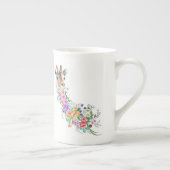 Fleurs colorées Bouquet Giraffe Mug (Droite)