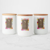 Fleurs colorées Cadre produit Brown Étiquettes Coe (Bouteilles)