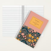 Fleurs colorées Carnet citation rose orange (À l'intérieur)