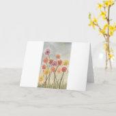 Fleurs colorées Carte de voeux 3 (Fleur jaune)