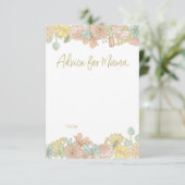 Fleurs colorées Cartes de conseils Baby shower (Debout devant)