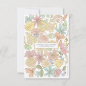 Fleurs colorées Cartes de conseils Baby shower (Dos)