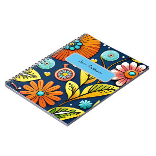 Fleurs colorées et Carnet photo feuille Spiral