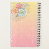 Fleurs Colorées Et Dentelle Blanche (Dos)